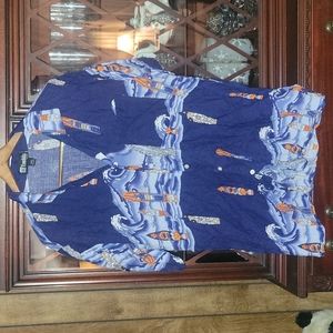 Vintage Mens Hawaloha Hawaiiain Shirt Sz XXL